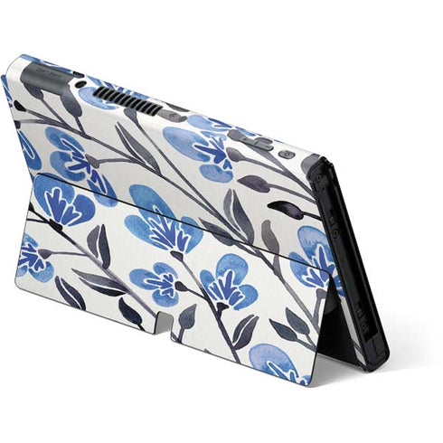 Cat Coq Blue Cherry Blossoms Nintendo Switch OLED (2021) Skin